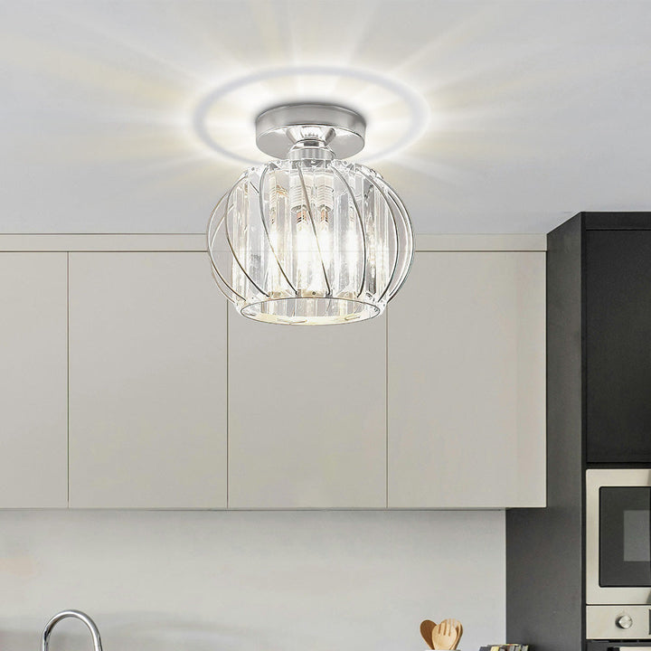 LineaScandi: Lampada da soffitto moderna in vetro con finitura nera – elegante e facile da pulire per corridoio e sala da pranzo