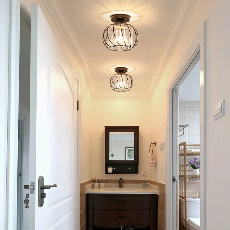 LineaScandi: Lampada da soffitto moderna in vetro con finitura nera – elegante e facile da pulire per corridoio e sala da pranzo