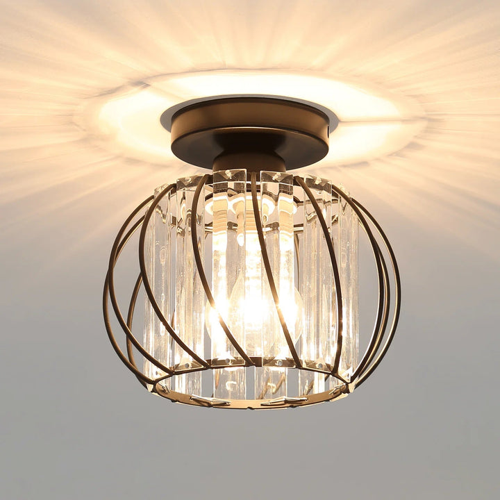 LineaScandi: Lampada da soffitto moderna in vetro con finitura nera – elegante e facile da pulire per corridoio e sala da pranzo