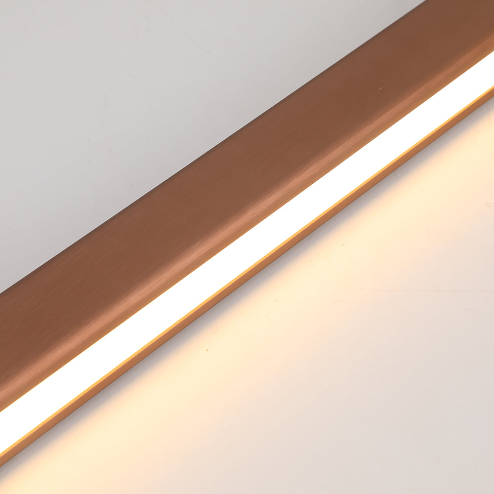 Linearéa: Moderna Lampada a Sospensione LED – Lampada in Metallo Lineare Nera e Marrone per Sala da Pranzo e Soggiorno