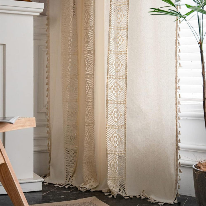 LinoBoho: Tendaggi in stile Boho – semitrasparenti e decorativi per il soggiorno