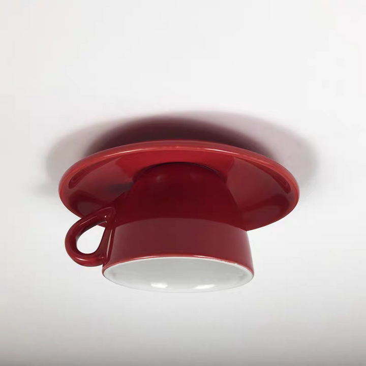 Liora: Lampada da soffitto in ceramica a forma di tazza – per camere da letto e soggiorni