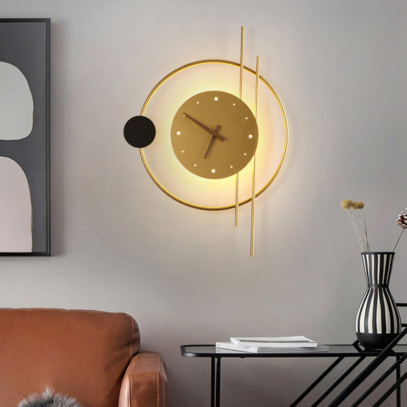 Loriva: Applique LED rotonda in design orologio – per camere da letto e soggiorni