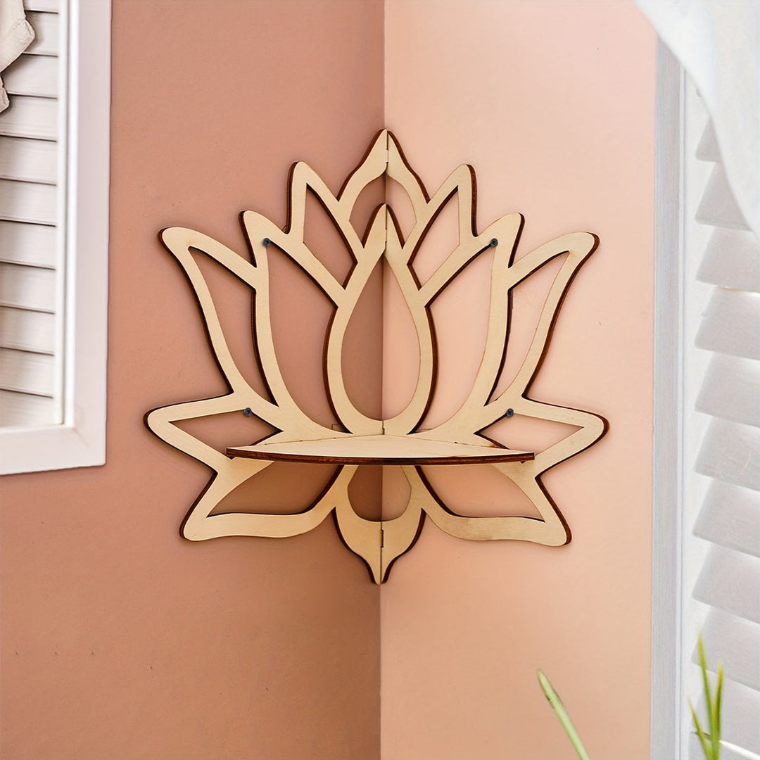 LotusForm: Mensola a muro moderna – stabile, elegante e sospesa in design floreale per ufficio e casa