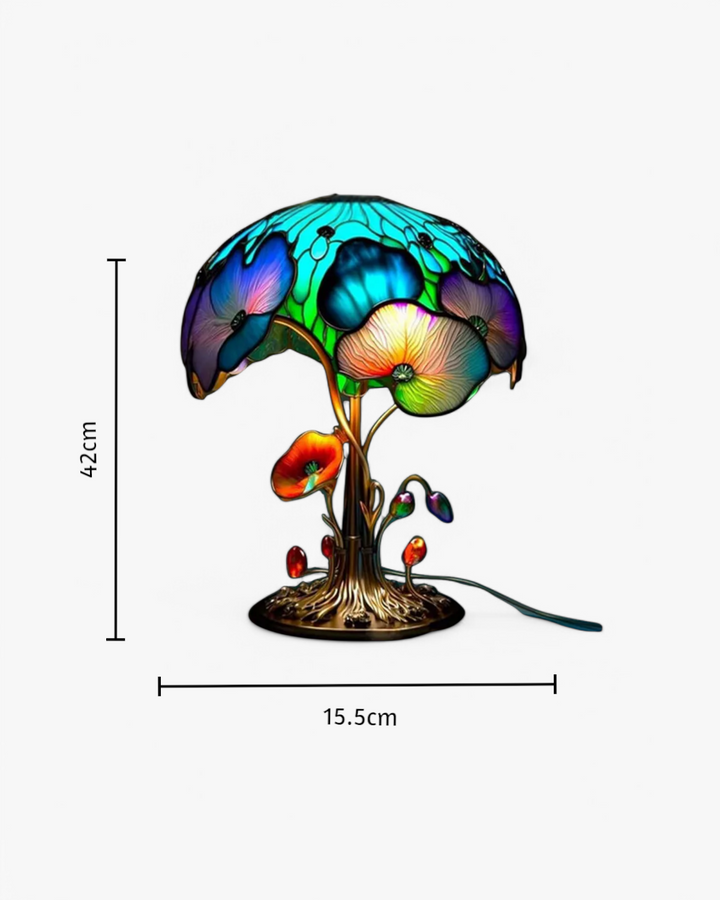 LumaPilz: Lampada da tavolo di design in resina con forma di fungo e illuminazione ambientale – per soggiorno e camera da letto