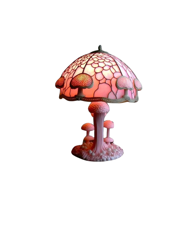 LumaPilz: Lampada da tavolo di design in resina con forma di fungo e illuminazione ambientale – per soggiorno e camera da letto