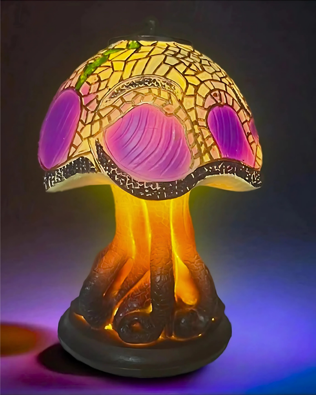 LumaPilz: Lampada da tavolo di design in resina con forma di fungo e illuminazione ambientale – per soggiorno e camera da letto