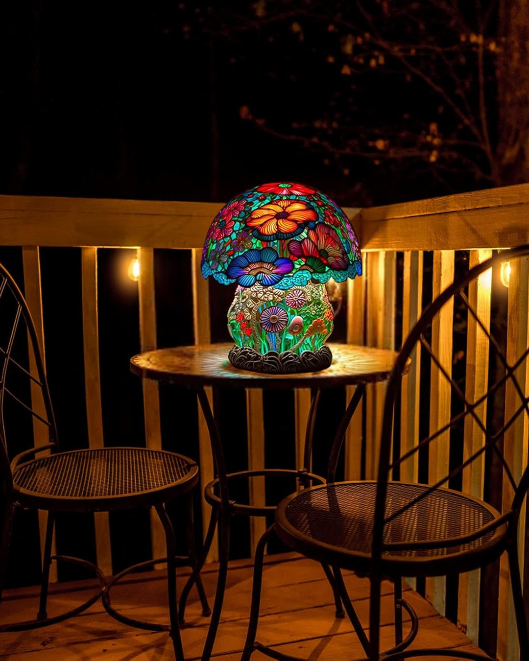 LumaPilz: Lampada da tavolo di design in resina con forma di fungo e illuminazione ambientale – per soggiorno e camera da letto