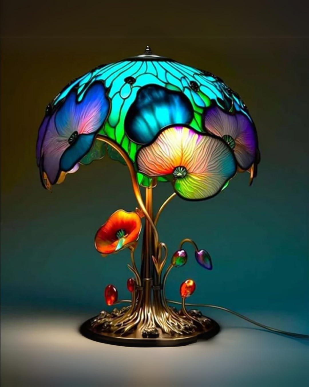LumaPilz: Lampada da tavolo di design in resina con forma di fungo e illuminazione ambientale – per soggiorno e camera da letto