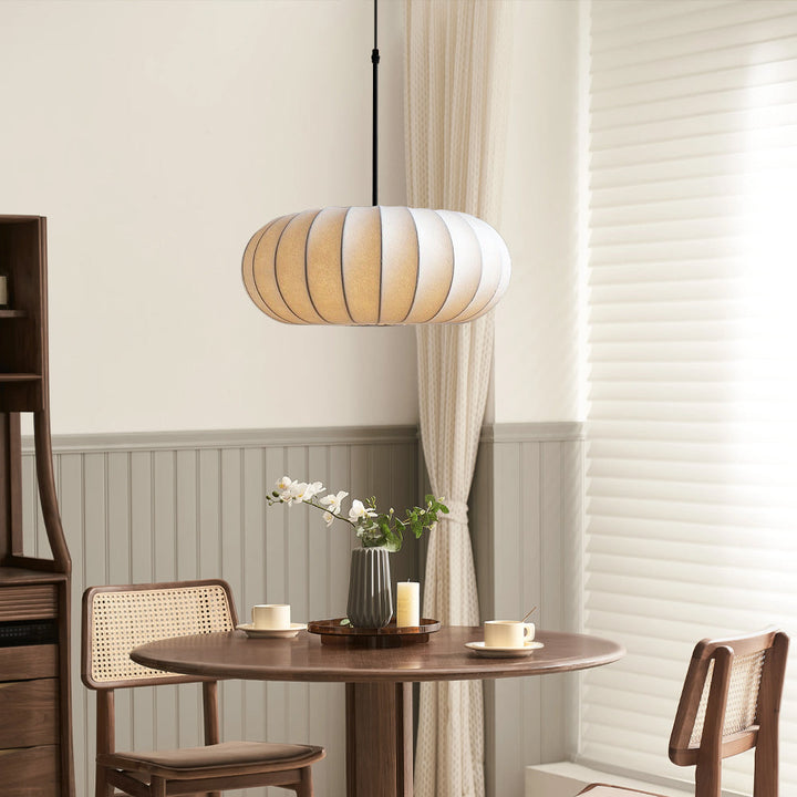 LumaSilk: Lampadario in Tessuto di Seta – Lampada LED Design per Soggiorno