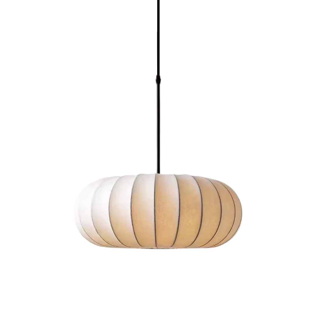 LumaSilk: Lampadario in Tessuto di Seta – Lampada LED Design per Soggiorno