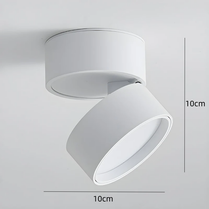 LumenFlex: Piccola lampada da soffitto LED in alluminio moderna – regolabile e funzionale per soggiorno e camera da letto