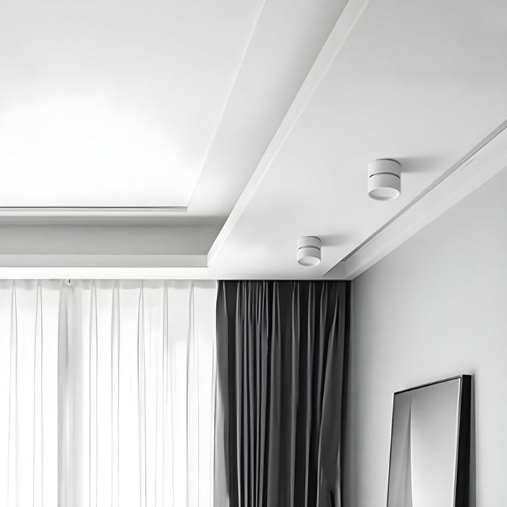 LumenFlex: Piccola lampada da soffitto LED in alluminio moderna – regolabile e funzionale per soggiorno e camera da letto