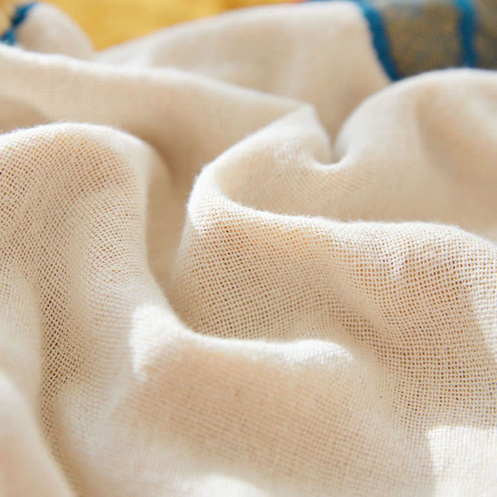 Lumenvogel: Coperte in cotone dal design elegante con stampa floreale e struttura morbida – per divano e letto