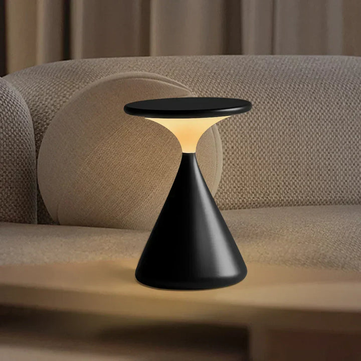 Lumevia: Lampada da Tavolo LED Senza Fili – Luce a Batteria Dimmerabile in Design a Clessidra