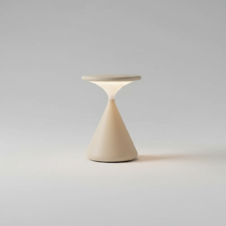 Lumevia: Lampada da Tavolo LED Senza Fili – Luce a Batteria Dimmerabile in Design a Clessidra