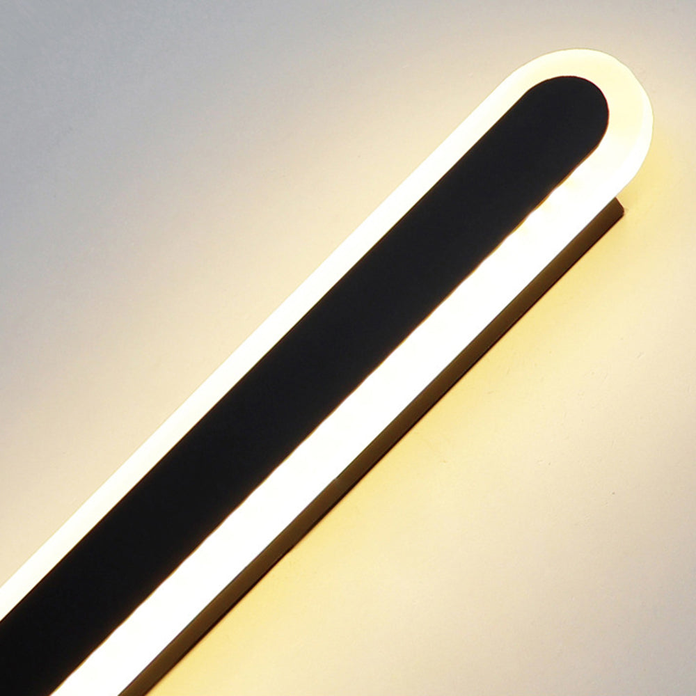 LumiAero: Applique LED da esterno Lineare Dimmerabile in Metallo Acrilico Nero – per illuminazione di terrazze e corridoi