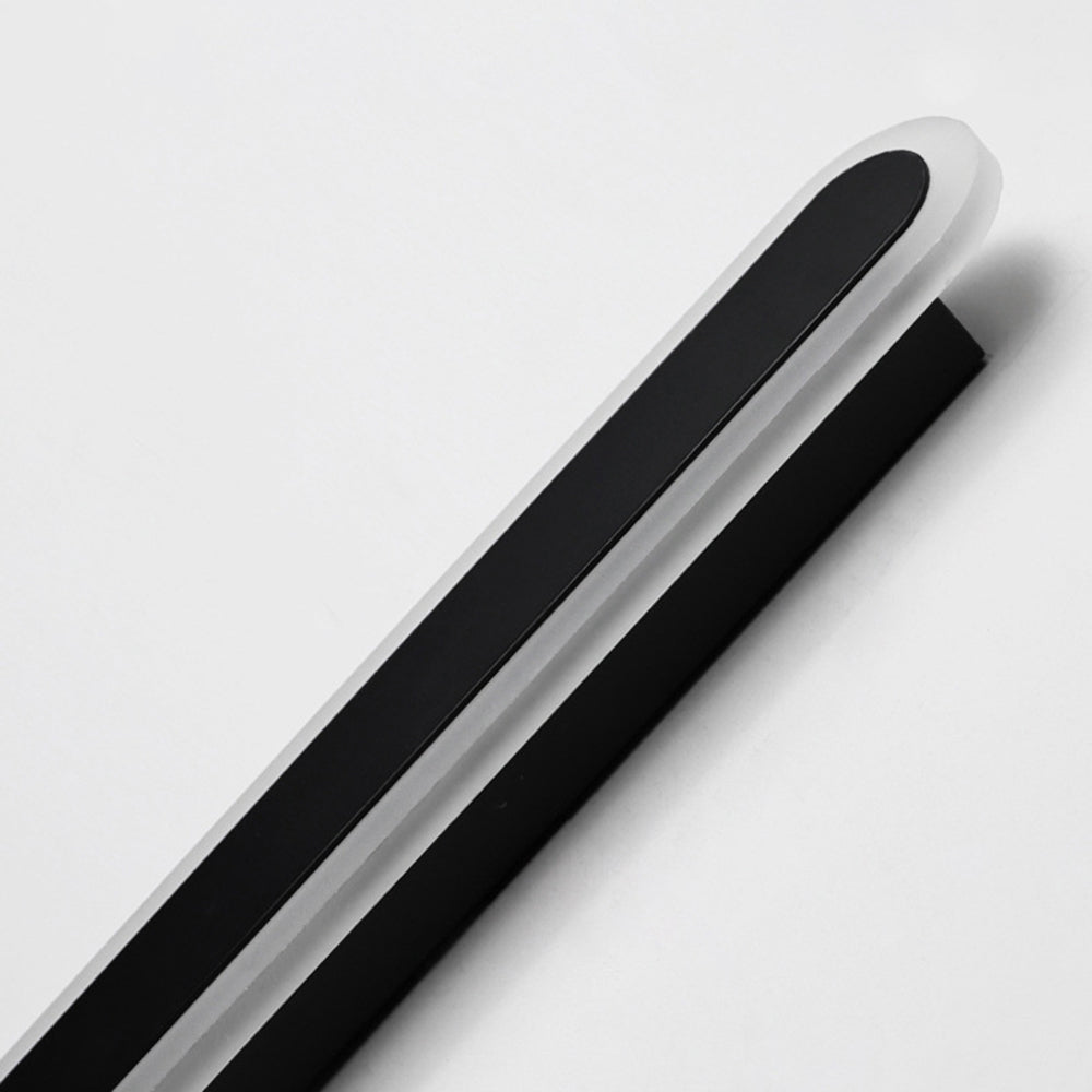 LumiAero: Applique LED da esterno Lineare Dimmerabile in Metallo Acrilico Nero – per illuminazione di terrazze e corridoi
