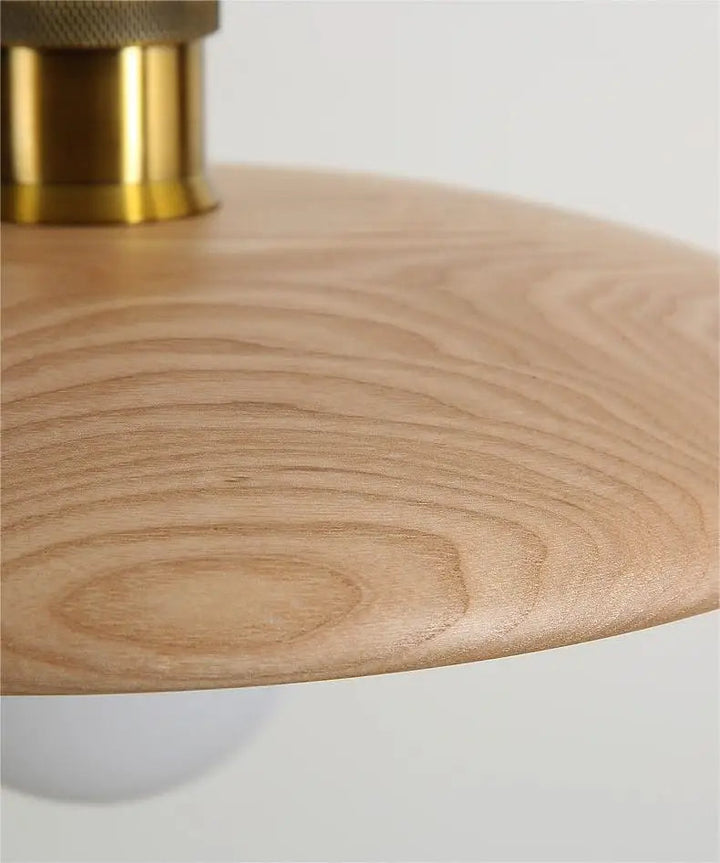 LumiArte: Lampada a sospensione in legno con vetrate – Luce LED moderna per sala da pranzo e soggiorno