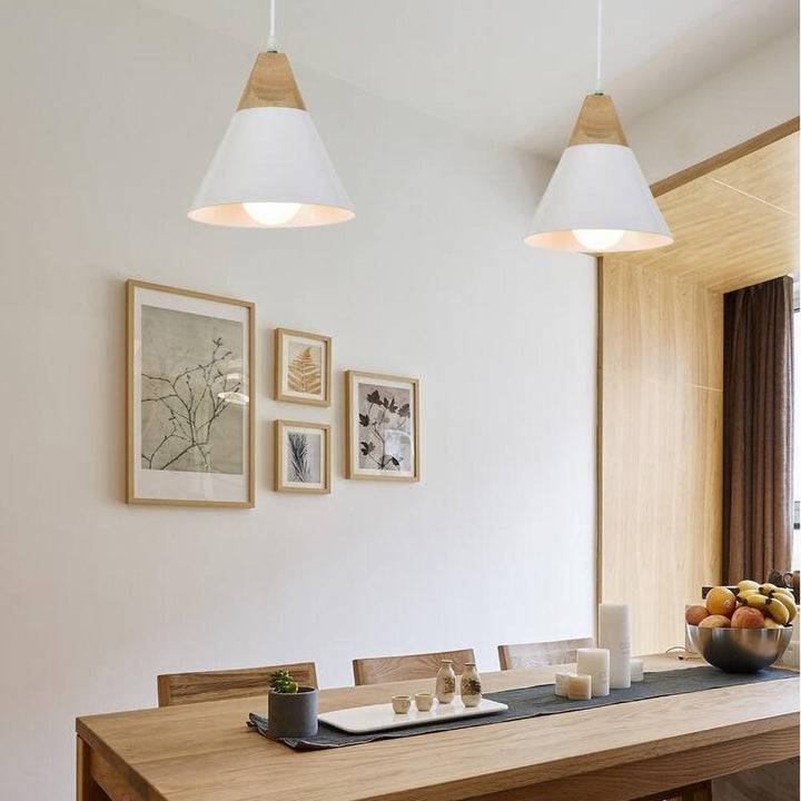 LumiBard: Lampada a sospensione in legno scandinavo in metallo e rovere – ideale per camere dei bambini e angoli lettura