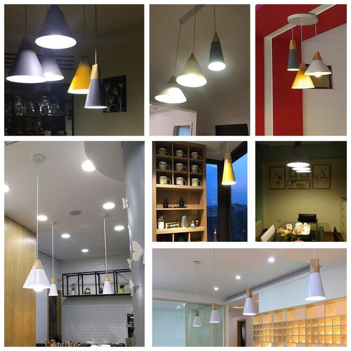 LumiBard: Lampada a sospensione in legno scandinavo in metallo e rovere – ideale per camere dei bambini e angoli lettura