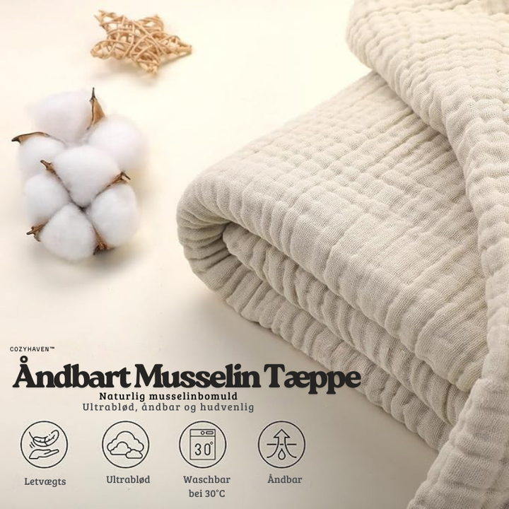 CozyHaven™ – Coperta in Mussola Traspirante