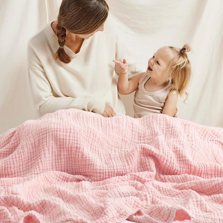 CozyHaven™ – Coperta in Mussola Traspirante