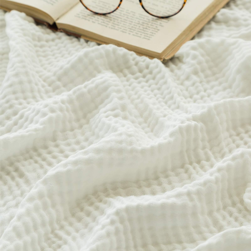 CozyHaven™ – Coperta in Mussola Traspirante