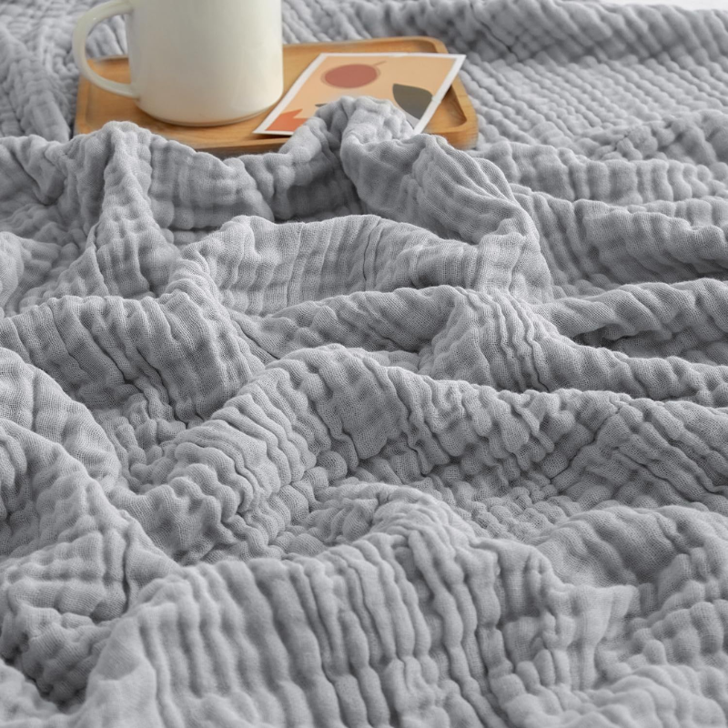 CozyHaven™ – Coperta in Mussola Traspirante