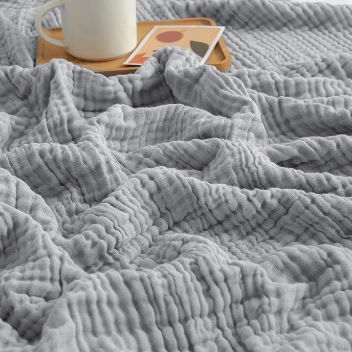 CozyHaven™ – Coperta in Mussola Traspirante