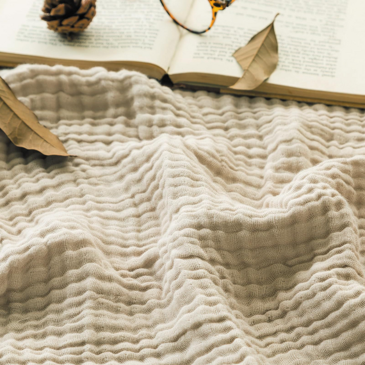CozyHaven™ – Coperta in Mussola Traspirante