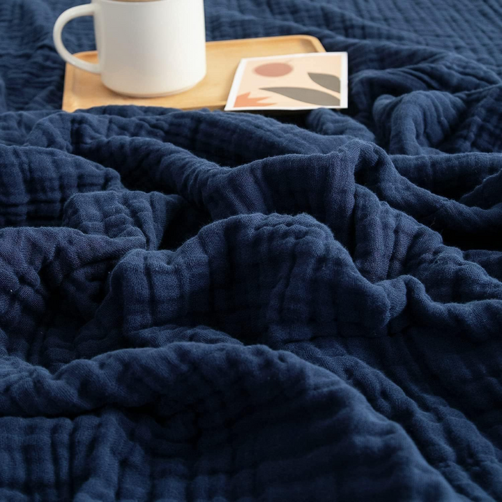 CozyHaven™ – Coperta in Mussola Traspirante