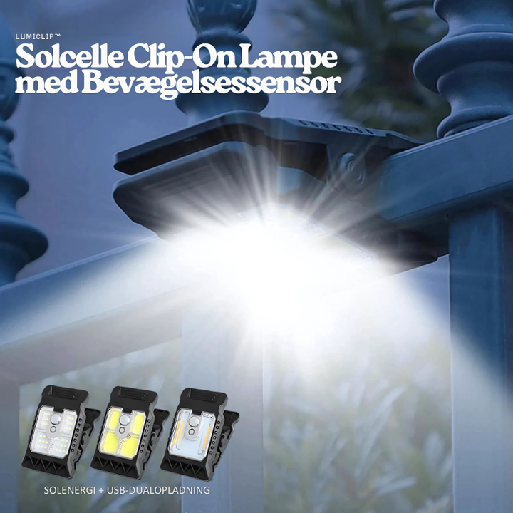 LumiClip™ – Lampe à Clip Solaire avec Capteur de Mouvement