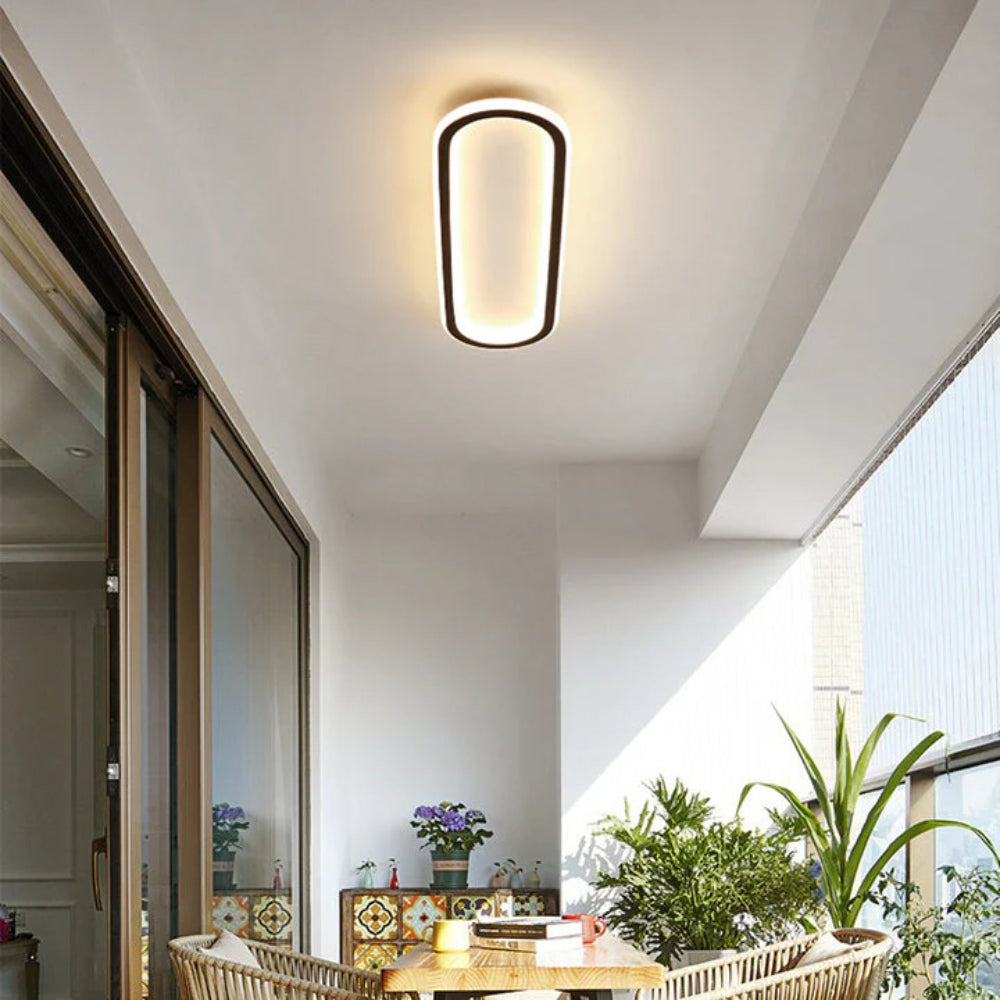 LumiCorr: Lampada a soffitto LED sottile con look moderno e luce uniforme – per corridoi e aree living