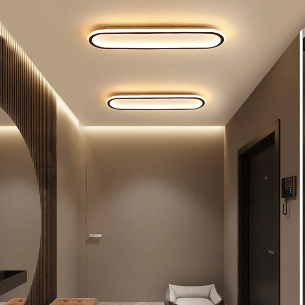 LumiCorr: Lampada a soffitto LED sottile con look moderno e luce uniforme – per corridoi e aree living