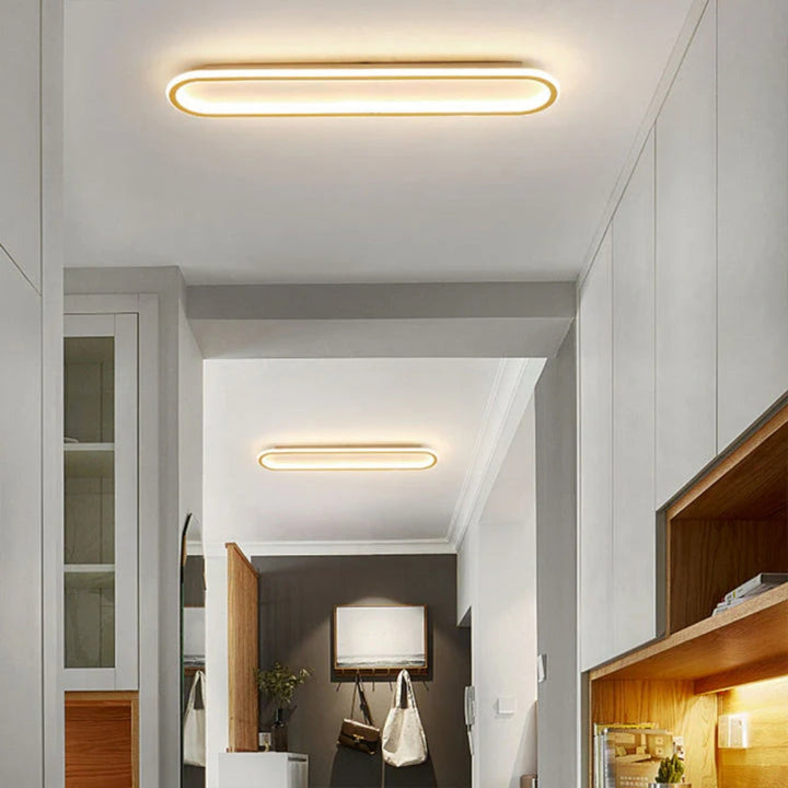 LumiCorr: Lampada a soffitto LED sottile con look moderno e luce uniforme – per corridoi e aree living