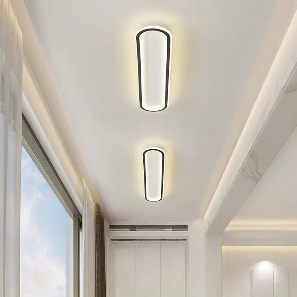 LumiCorr: Lampada a soffitto LED sottile con look moderno e luce uniforme – per corridoi e aree living