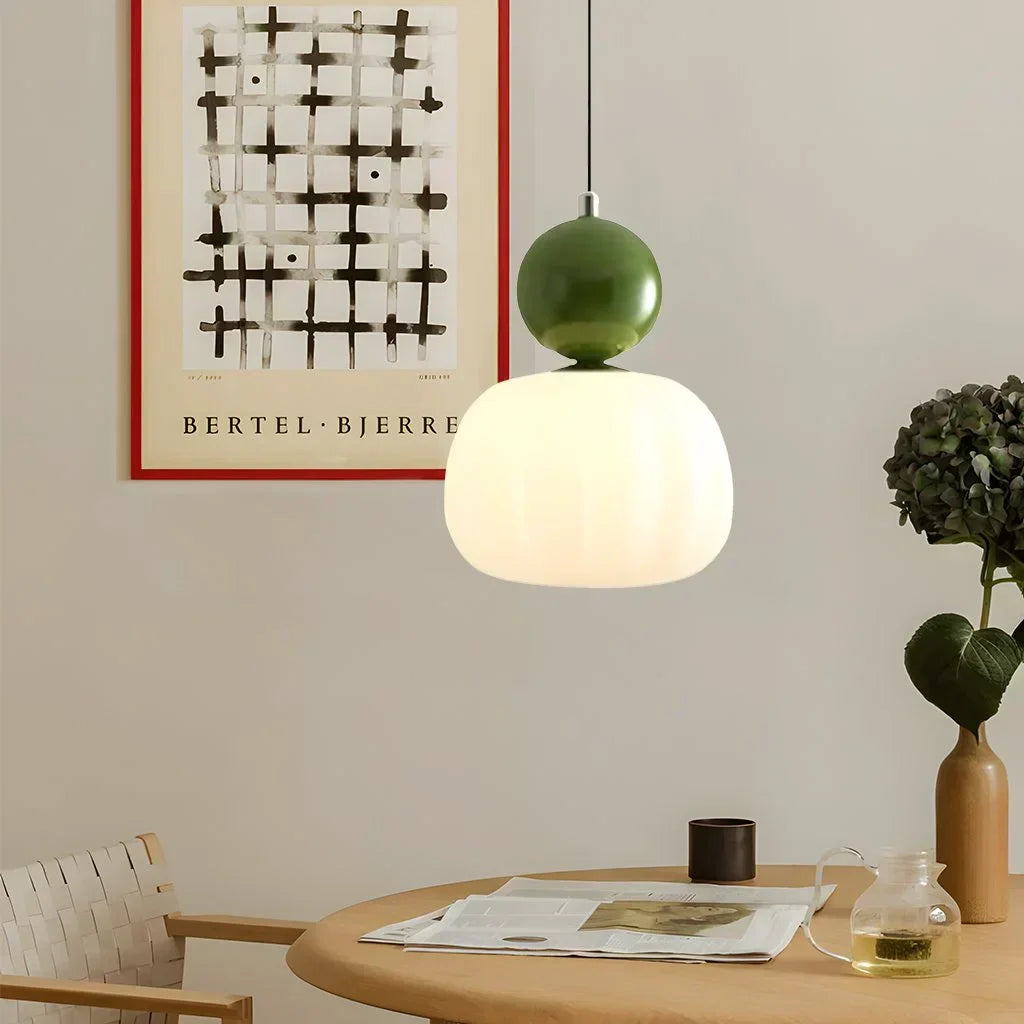 LumiDéco: Lampada a sospensione Art Déco con paralume color crema – elegante lampada a sospensione