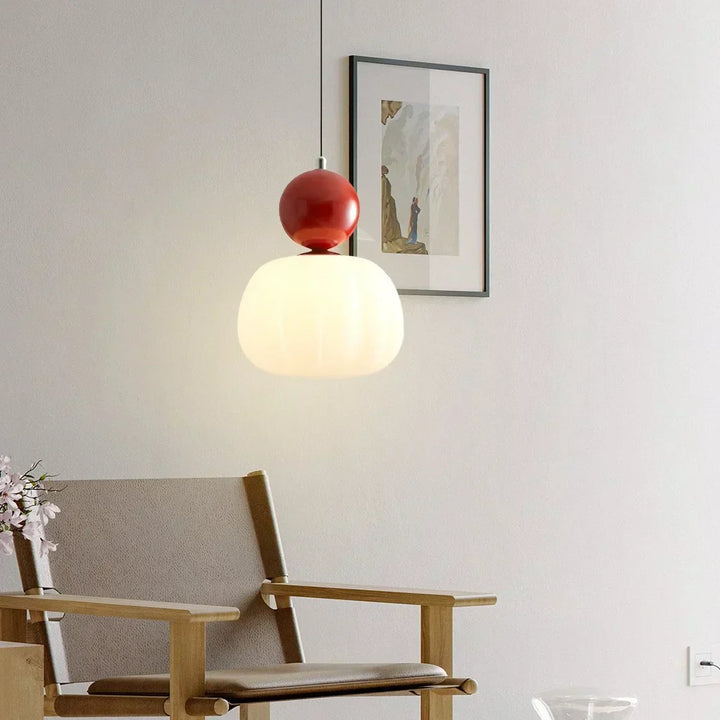 LumiDéco: Lampada a sospensione Art Déco con paralume color crema – elegante lampada a sospensione