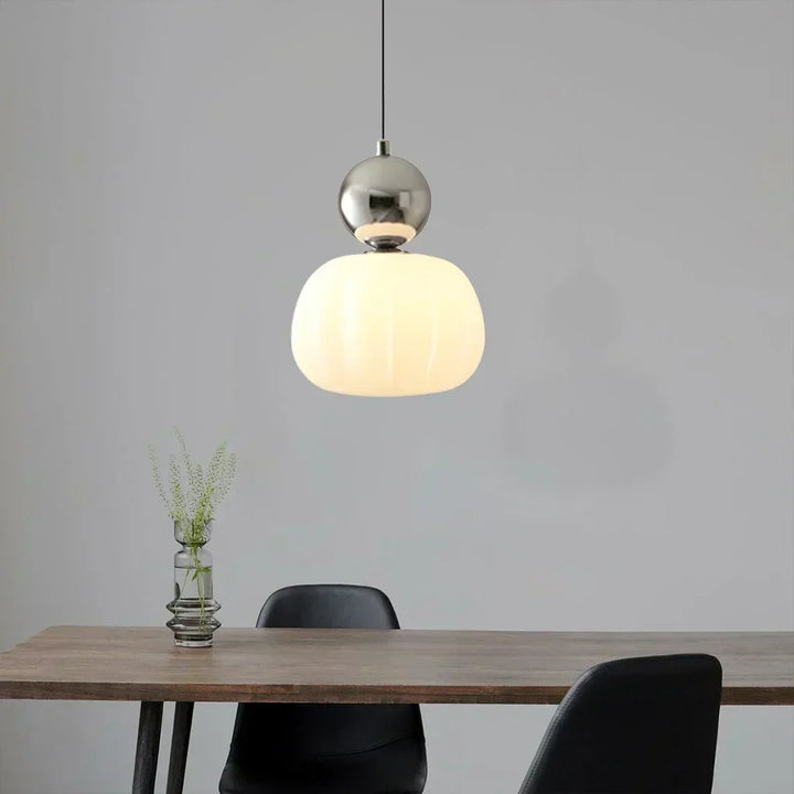 LumiDéco: Lampada a sospensione Art Déco con paralume color crema – elegante lampada a sospensione