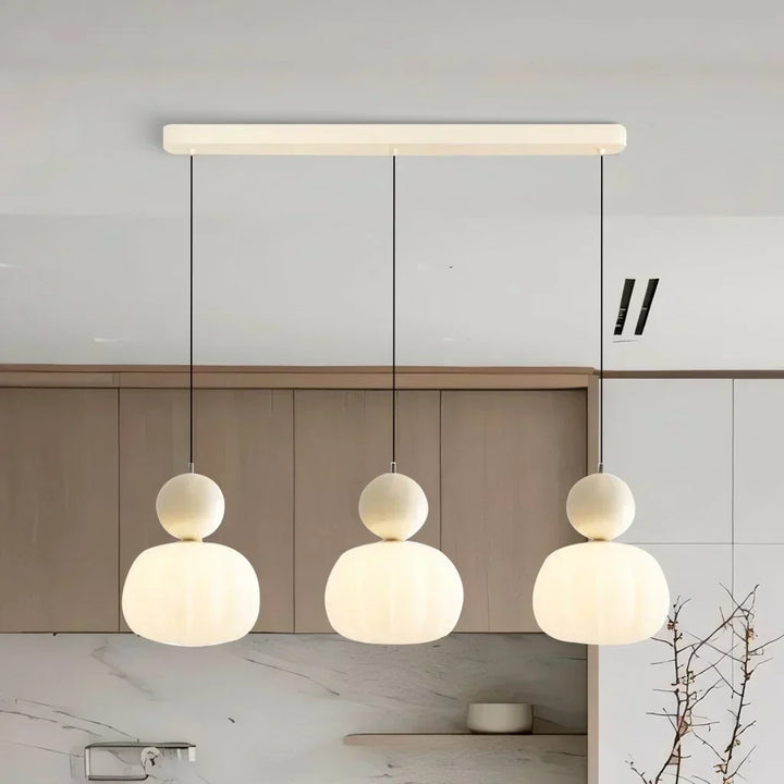 LumiDéco: Lampada a sospensione Art Déco con paralume color crema – elegante lampada a sospensione