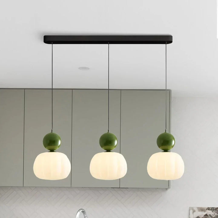 LumiDéco: Lampada a sospensione Art Déco con paralume color crema – elegante lampada a sospensione