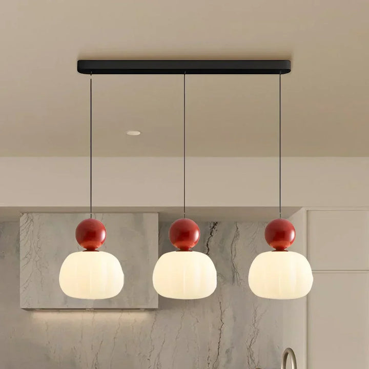 LumiDéco: Lampada a sospensione Art Déco con paralume color crema – elegante lampada a sospensione