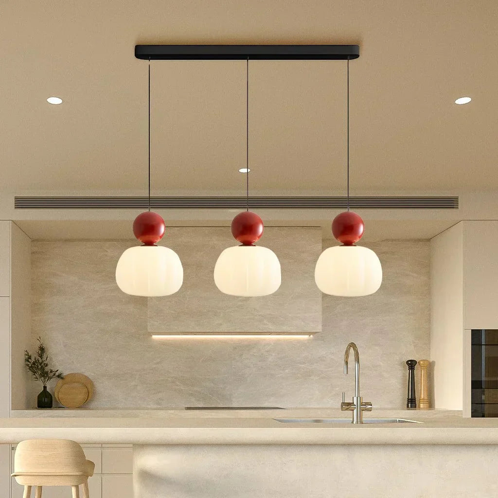 LumiDéco: Lampada a sospensione Art Déco con paralume color crema – elegante lampada a sospensione