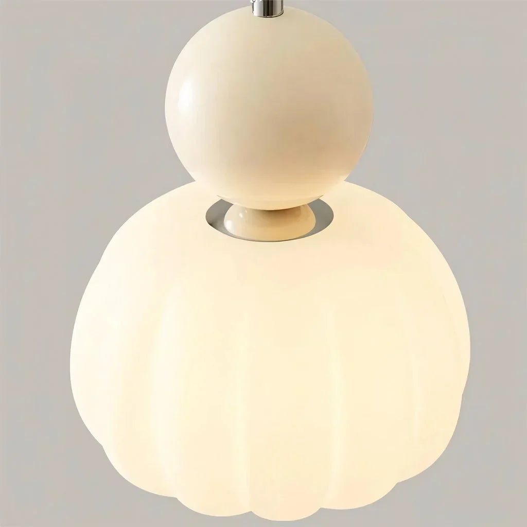 LumiDéco: Lampada a sospensione Art Déco con paralume color crema – elegante lampada a sospensione