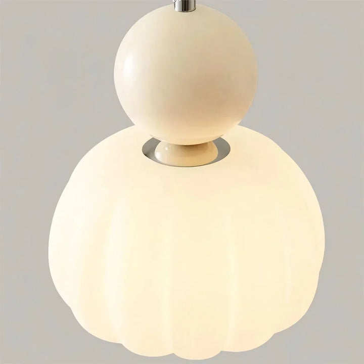 LumiDéco: Lampada a sospensione Art Déco con paralume color crema – elegante lampada a sospensione