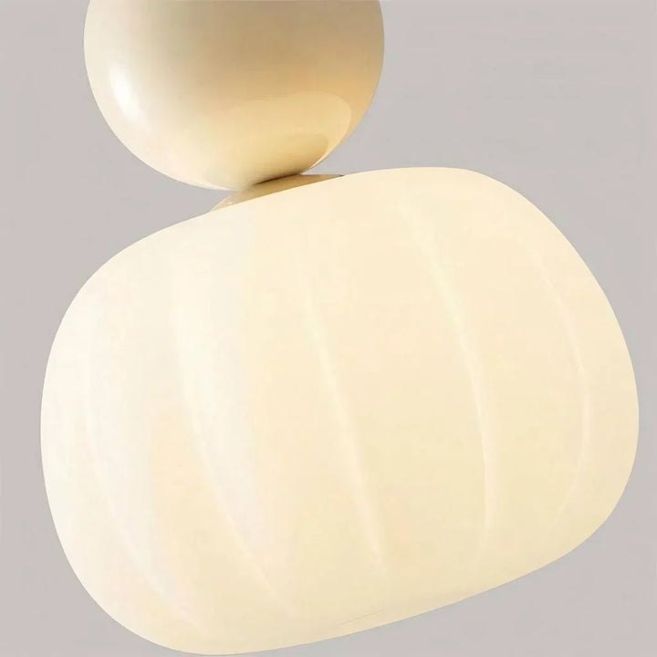 LumiDéco: Lampada a sospensione Art Déco con paralume color crema – elegante lampada a sospensione