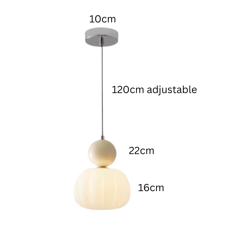 LumiDéco: Lampada a sospensione Art Déco con paralume color crema – elegante lampada a sospensione