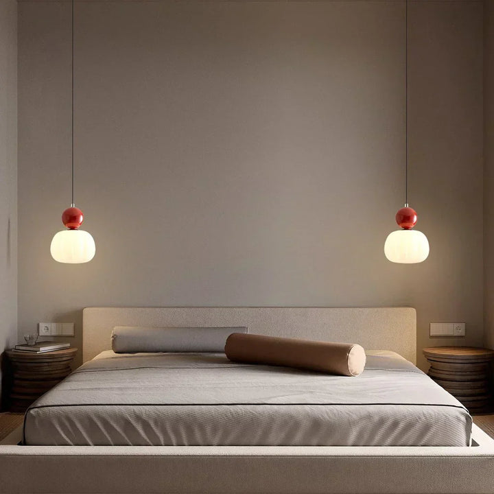 LumiDéco: Lampada a sospensione Art Déco con paralume color crema – elegante lampada a sospensione