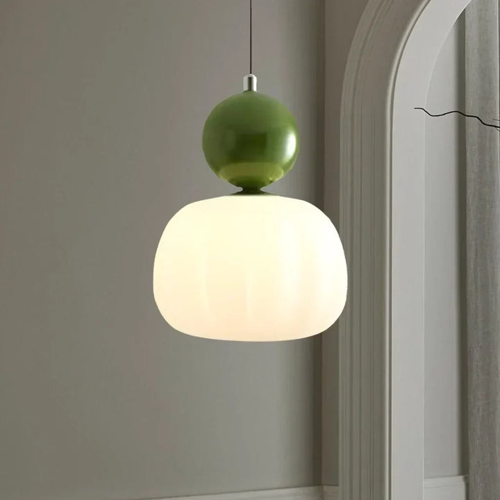 LumiDéco: Lampada a sospensione Art Déco con paralume color crema – elegante lampada a sospensione
